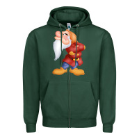Sports Green grumpy dopey dwarf Zipper Hoodie - linhVisuals