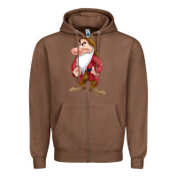 Chestnut grumpy dopey dwarf Zipper Hoodie - linhVisuals