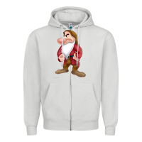 Dove Grey grumpy dopey dwarf Zipper Hoodie - linhVisuals