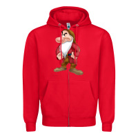 Red grumpy dopey dwarf Zipper Hoodie - linhVisuals
