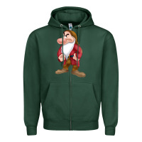 Sports Green grumpy dopey dwarf Zipper Hoodie - linhVisuals