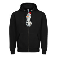 Black olaf Zipper Hoodie - linhVisuals
