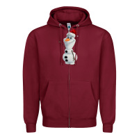 Burgundy olaf Zipper Hoodie - linhVisuals