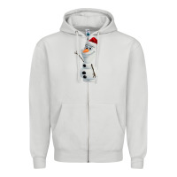 Dove Grey olaf Zipper Hoodie - linhVisuals
