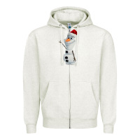Oatmeal Heather olaf Zipper Hoodie - linhVisuals