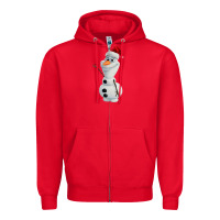 Red olaf Zipper Hoodie - linhVisuals