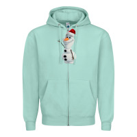 Seafoam olaf Zipper Hoodie - linhVisuals