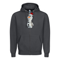 Smoke olaf Zipper Hoodie - linhVisuals