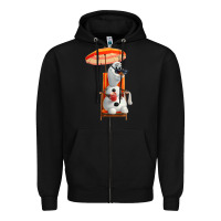 Black olaf Zipper Hoodie - linhVisuals