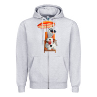 Heather Grey olaf Zipper Hoodie - linhVisuals