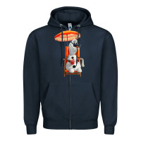 Navy olaf Zipper Hoodie - linhVisuals