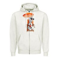Oatmeal Heather olaf Zipper Hoodie - linhVisuals