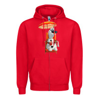 Red olaf Zipper Hoodie - linhVisuals