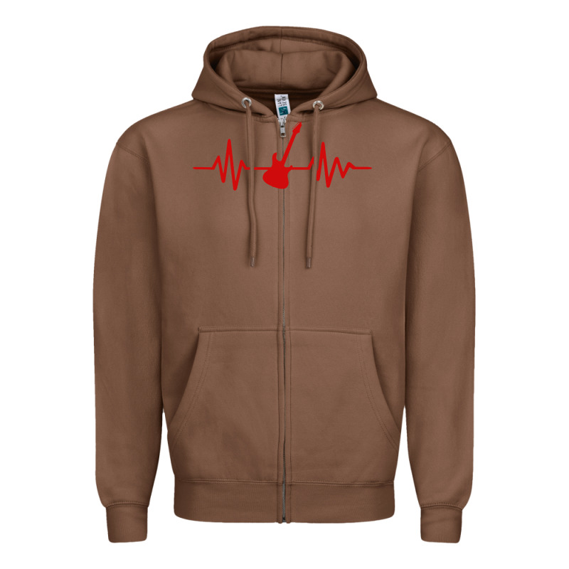 Heartbeat Electric Guitar Zipper Hoodie by linhVisuals | Teevron