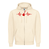 Sandshell heartbeat electric guitar Zipper Hoodie - linhVisuals