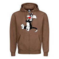 Chestnut sylvester cat Zipper Hoodie - linhVisuals