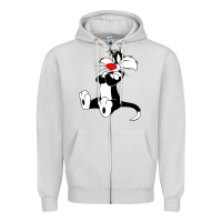 Dove Grey sylvester cat Zipper Hoodie - linhVisuals