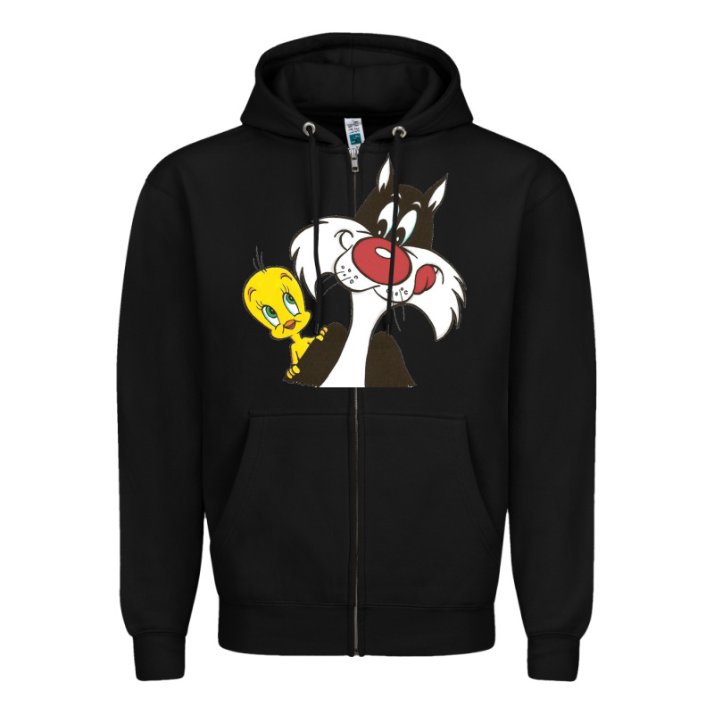 Tweety And Sylvester Zipper Hoodie by linhVisuals | Teevron