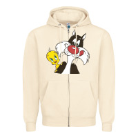 Sandshell tweety and sylvester Zipper Hoodie - linhVisuals