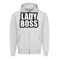 Dove Grey Lady boss... Zipper Hoodie - linhVisuals