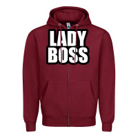 Burgundy Lady boss... Zipper Hoodie - linhVisuals