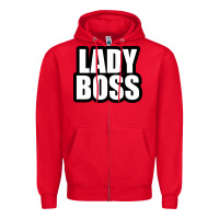 Red Lady boss... Zipper Hoodie - linhVisuals
