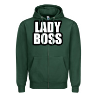Sports Green Lady boss... Zipper Hoodie - linhVisuals
