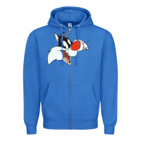 True Royal sylvester  face Zipper Hoodie - linhVisuals