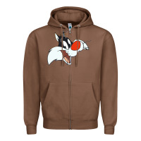 Chestnut sylvester  face Zipper Hoodie - linhVisuals