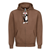 Chestnut sylvester cat Zipper Hoodie - linhVisuals
