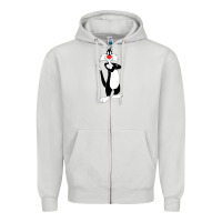 Dove Grey sylvester cat Zipper Hoodie - linhVisuals