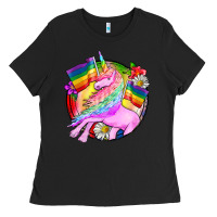 Black Pride unicorn Ladies Tee - FaDigitalArtStudio
