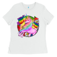 White Pride unicorn Ladies Tee - FaDigitalArtStudio