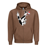 Chestnut sylvester cat Zipper Hoodie - linhVisuals