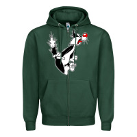 Sports Green sylvester cat Zipper Hoodie - linhVisuals