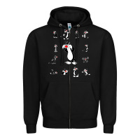 Black sylvester cat Zipper Hoodie - linhVisuals