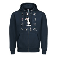 Navy sylvester cat Zipper Hoodie - linhVisuals