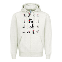 Oatmeal Heather sylvester cat Zipper Hoodie - linhVisuals