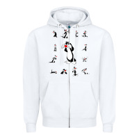 White sylvester cat Zipper Hoodie - linhVisuals