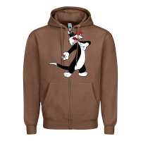 Chestnut sylvester cat Zipper Hoodie - linhVisuals