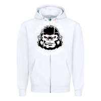 White harambe Zipper Hoodie - linhVisuals