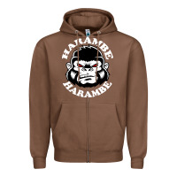 Chestnut harambe Zipper Hoodie - linhVisuals