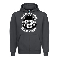 Smoke harambe Zipper Hoodie - linhVisuals
