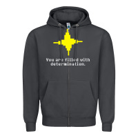 Smoke undertale   determination point Zipper Hoodie - linhVisuals