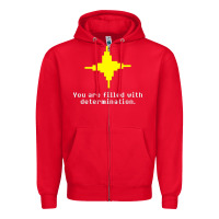 Red undertale   determination point Zipper Hoodie - linhVisuals
