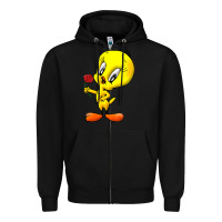 Black tweety Zipper Hoodie - linhVisuals