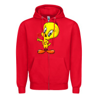Red tweety Zipper Hoodie - linhVisuals
