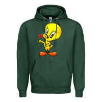 Sports Green tweety Zipper Hoodie - linhVisuals