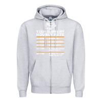 Heather Grey tech support hourly rate t shirt Zipper Hoodie - linhVisuals