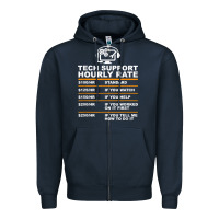 Navy tech support hourly rate t shirt Zipper Hoodie - linhVisuals